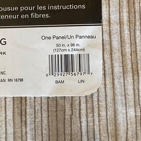 Archaeo Lichtenberg 50" X 96" Light Brown Vertical Stripes Curtain Panels (2) - Picture 3 of 6